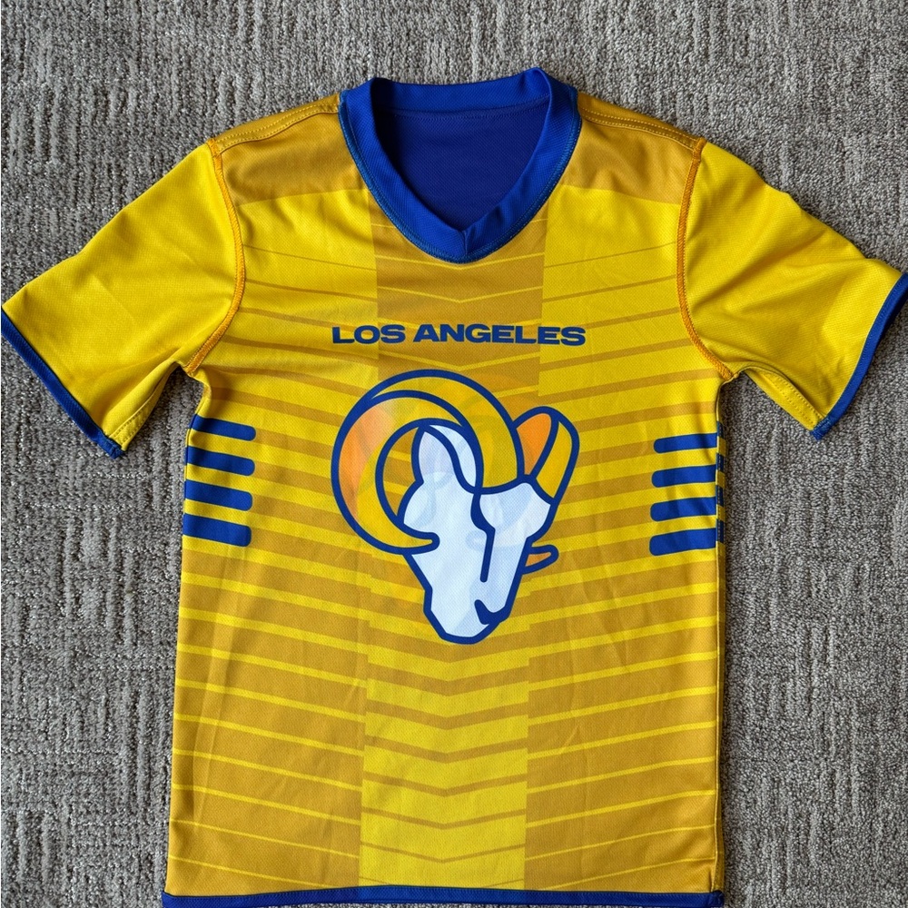 Youth NFL Flag Football Los Angeles Rams Reversible Sports Jersey - Picture 3 of 5